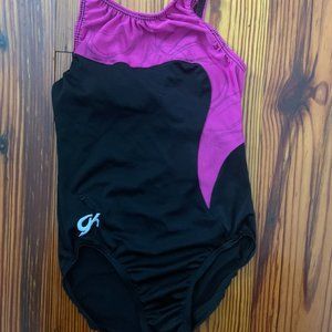 GK Elite pink and black leotard